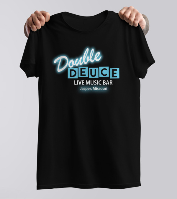 Double Deuce Live Music Bar Jasper Missouri Neon T-Shirt