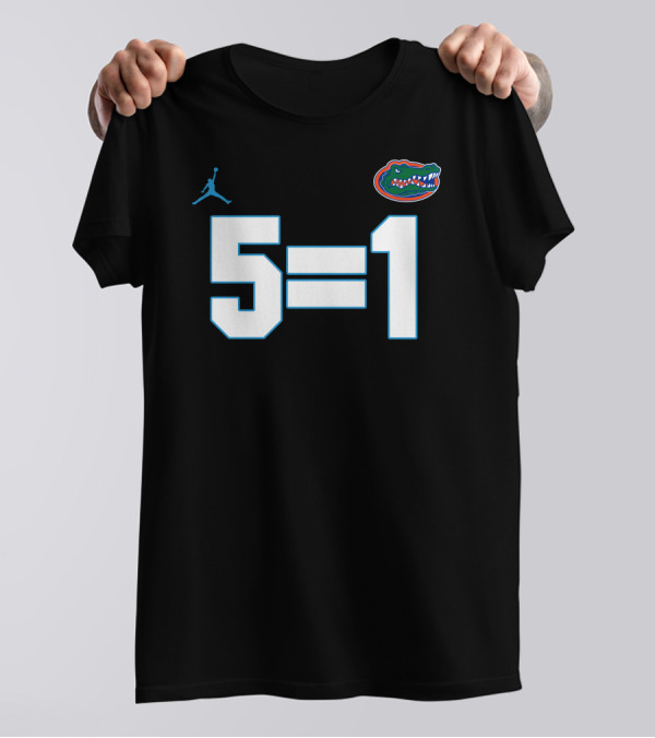 5=1 Gators Jordan Basketball T-Shirt
