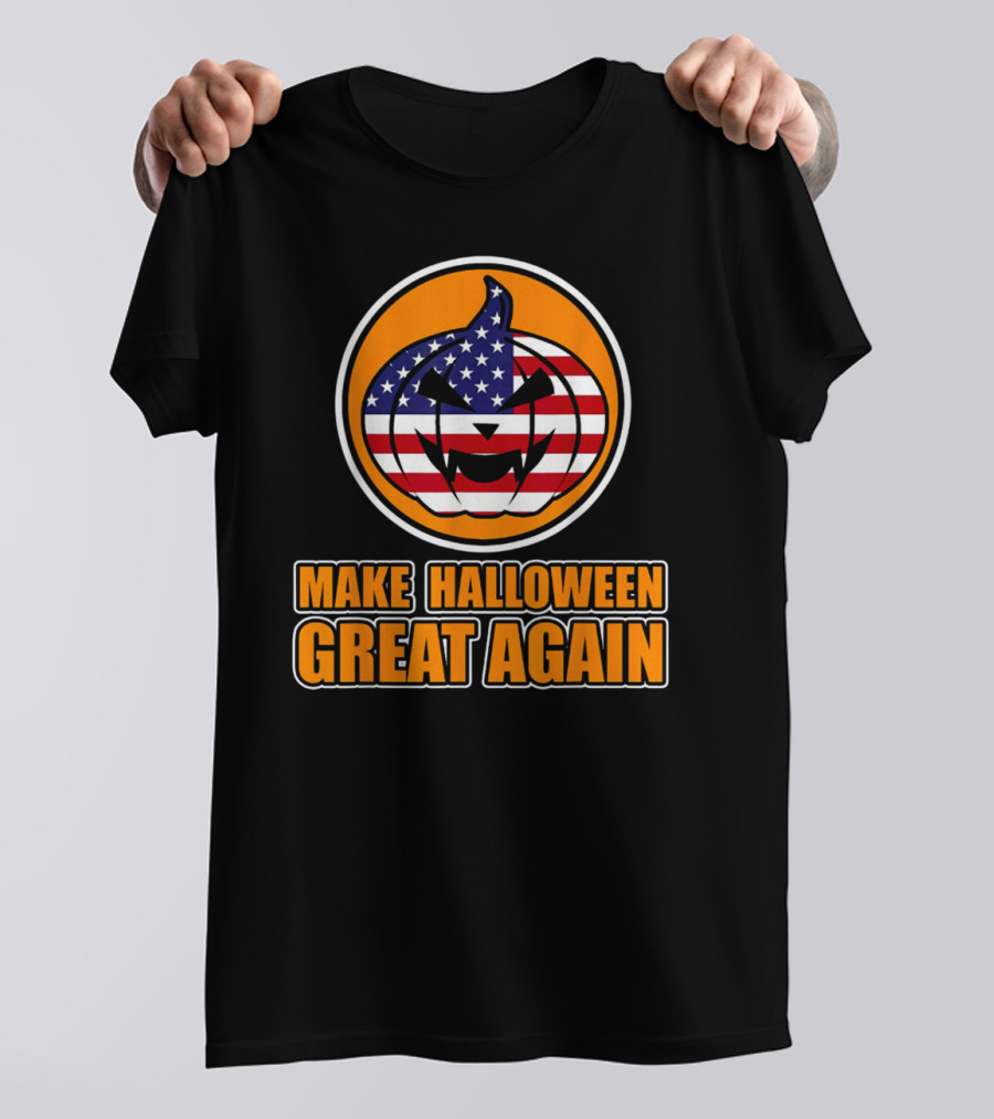 Make Halloween Great Again American Flag Pumpkin T-Shirt