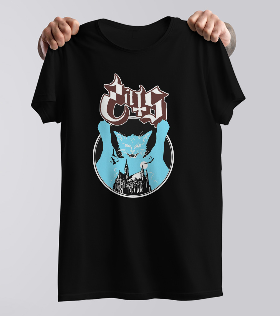 Opussy Cat Gothic Cathedral T-Shirt