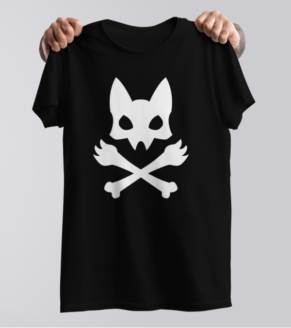 Neon Cat Skull And Crossbones Speed T-Shirt