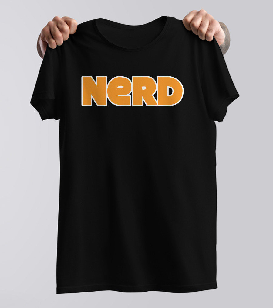 NERD Bold Orange Text T-Shirt