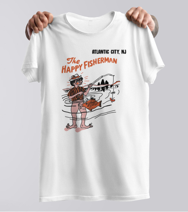 Atlantic City NJ The Happy Fisherman Dark Wizard T-Shirt