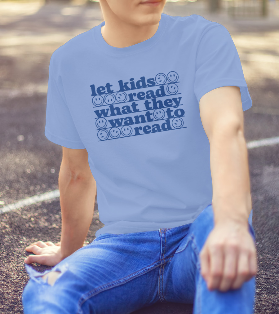 Let Kids Read What They Want To Read Smiley Faces T-Shirt