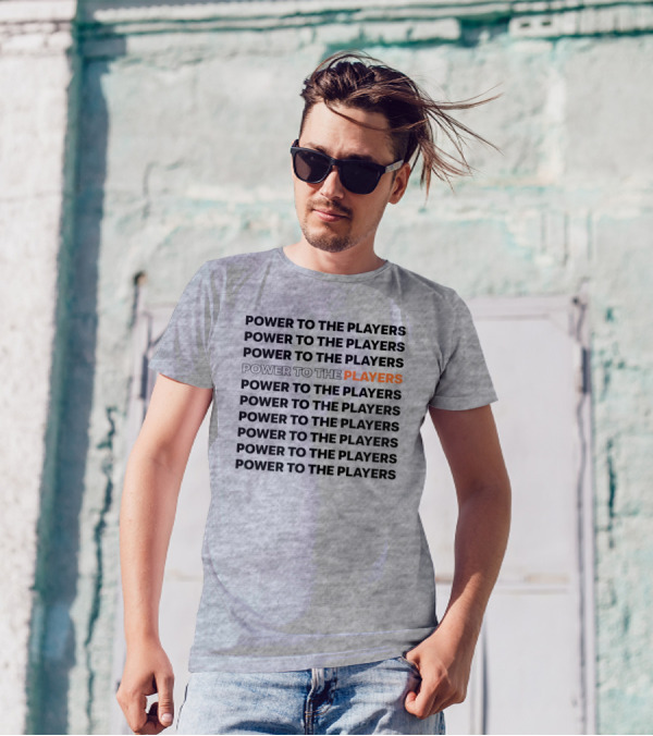 Power To The Players Bold Repeated T-Shirt