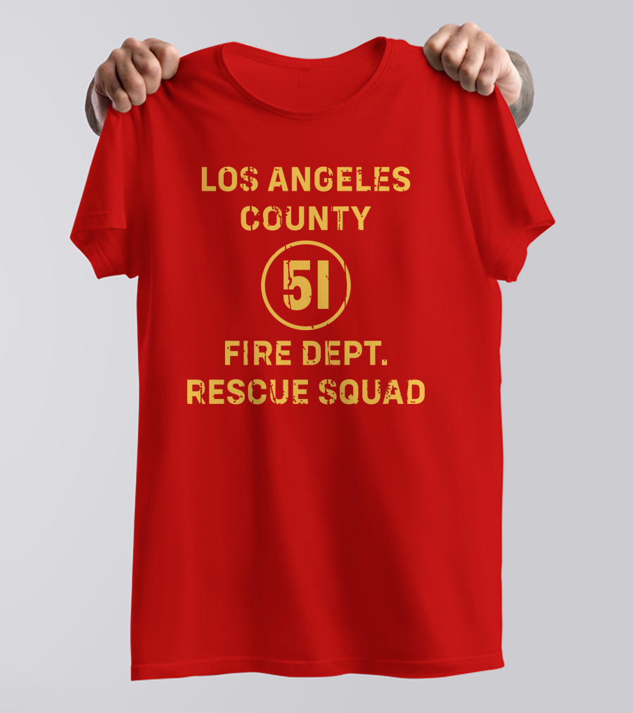 Los Angeles County 51 Fire Dept Rescue Squad T-Shirt