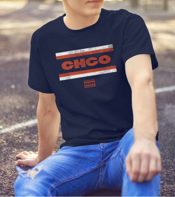 Brenda Webber CHGO Midway Chicago Flag Stripes T-Shirt