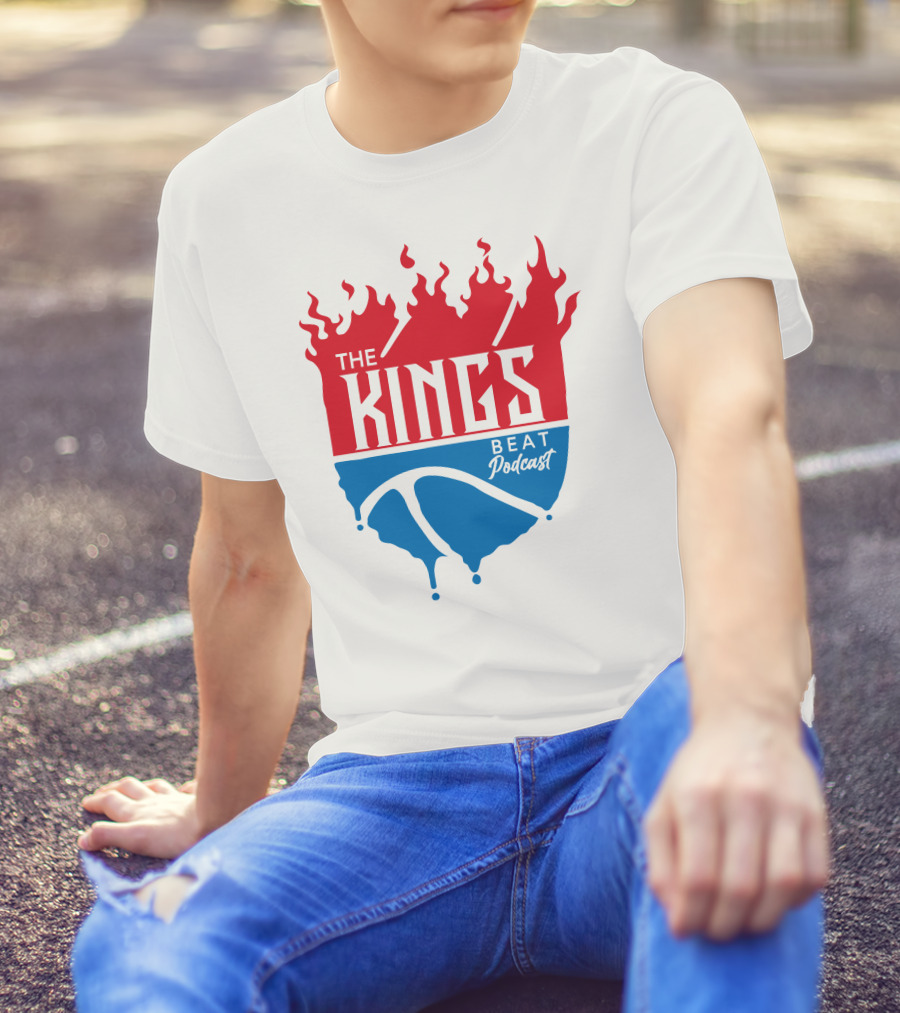 The Kings Beat Podcast Flame Basketball Drip T-Shirt