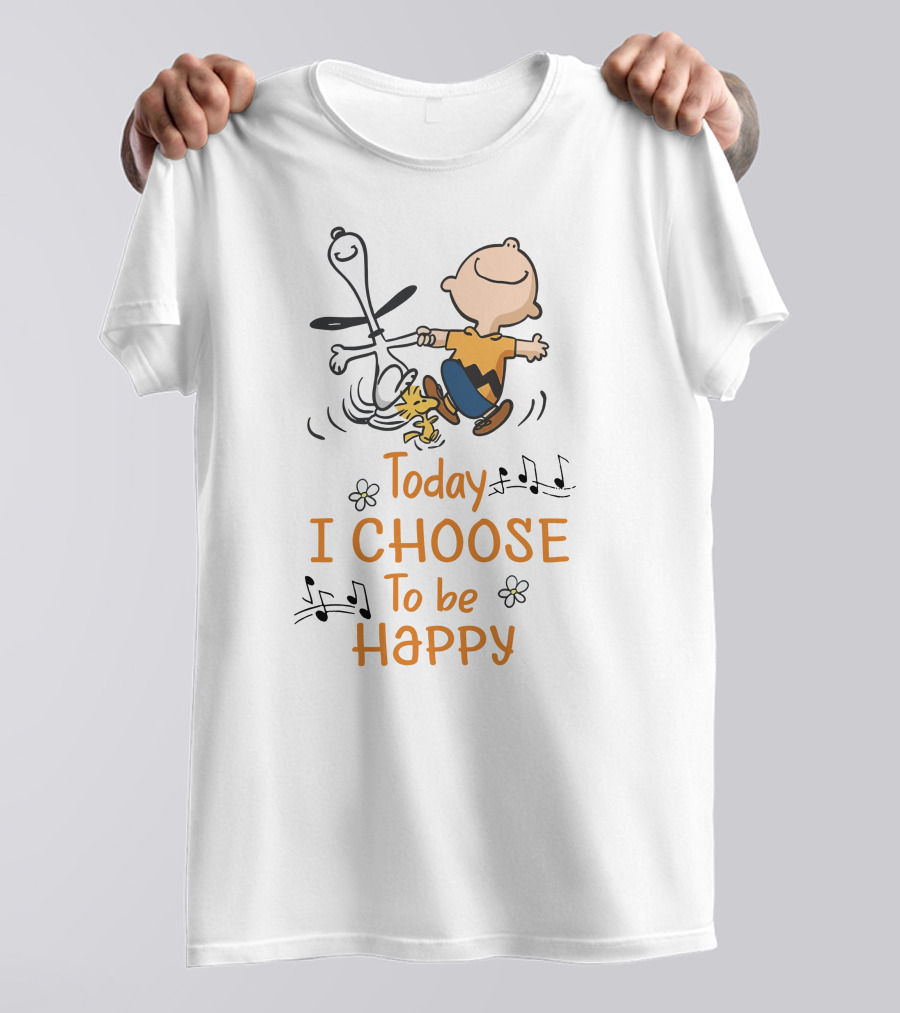 Today I Choose To Be Happy With Snoopy And Woodstock Dance T-Shirt