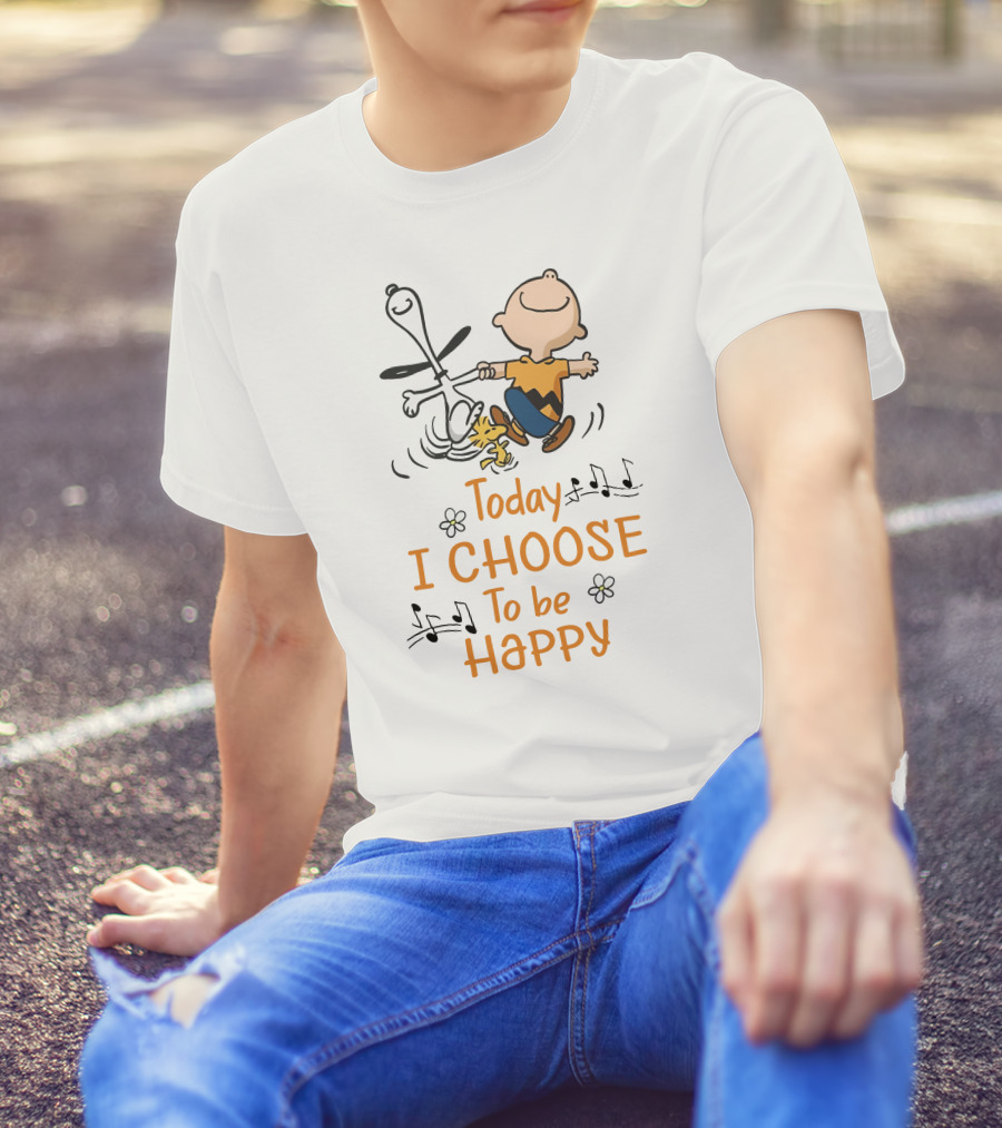 Today I Choose To Be Happy With Snoopy And Woodstock Dance T-Shirt