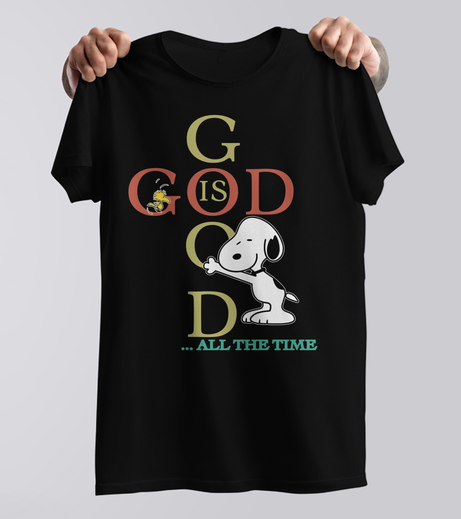 Snoopy And Woodstock God Is Good All The Time Peanuts Collection T-Shirt