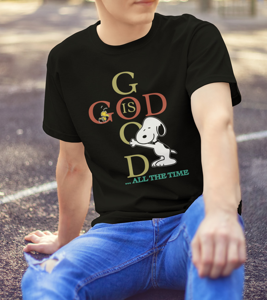 Snoopy And Woodstock God Is Good All The Time Peanuts Collection T-Shirt