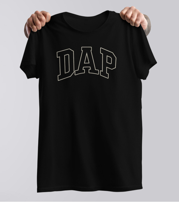 Gap X Dapper Dan DAP Black Bold Lettering Collaboration T-Shirt
