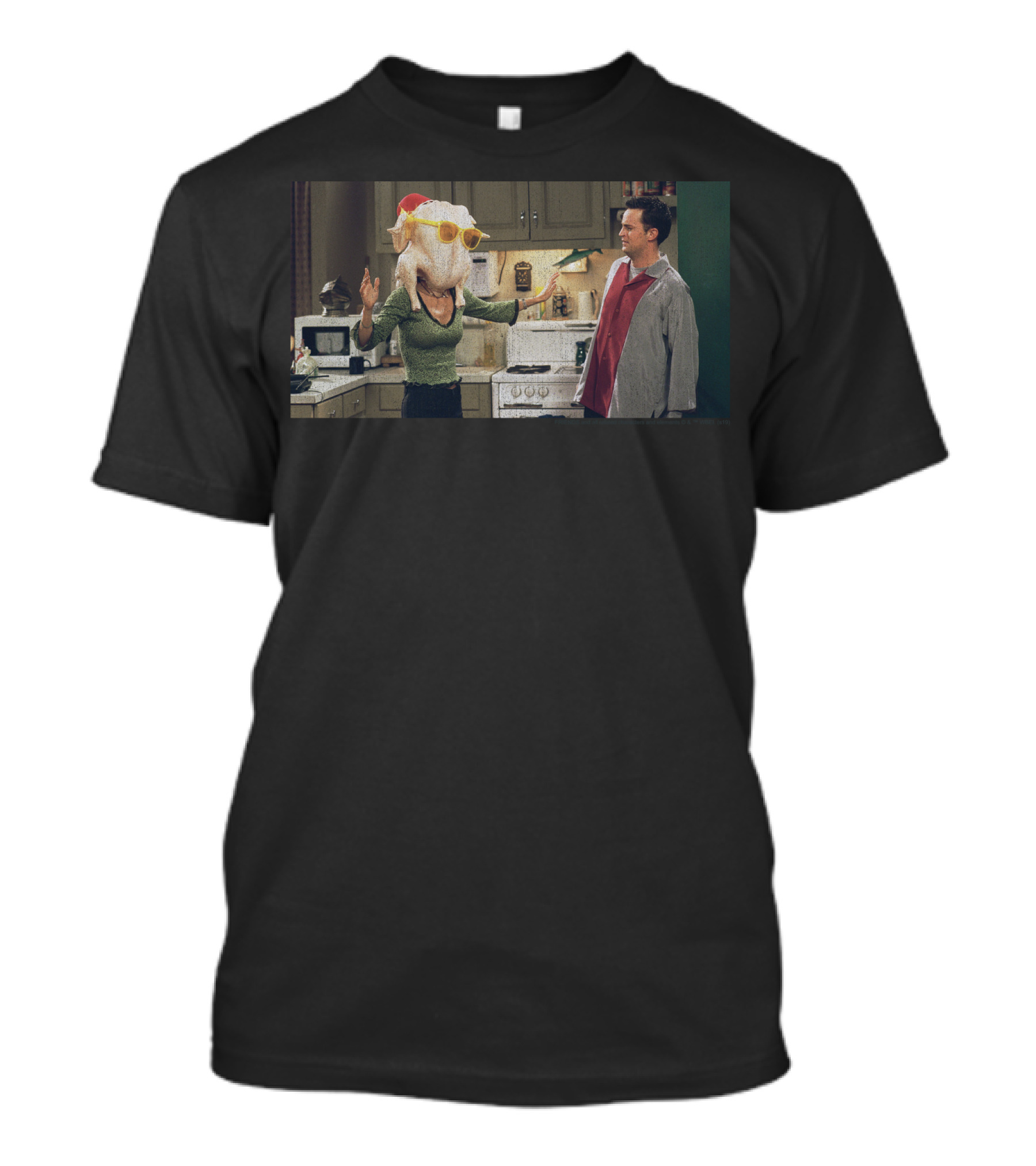 Friends Thanksgiving Monica Turkey Head Scene T-Shirt