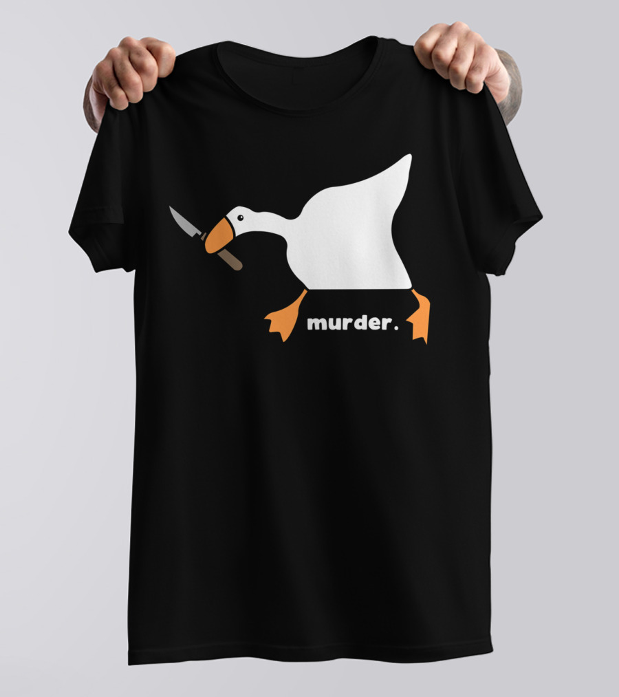 Murder Goose With Knife Funny T-Shirt