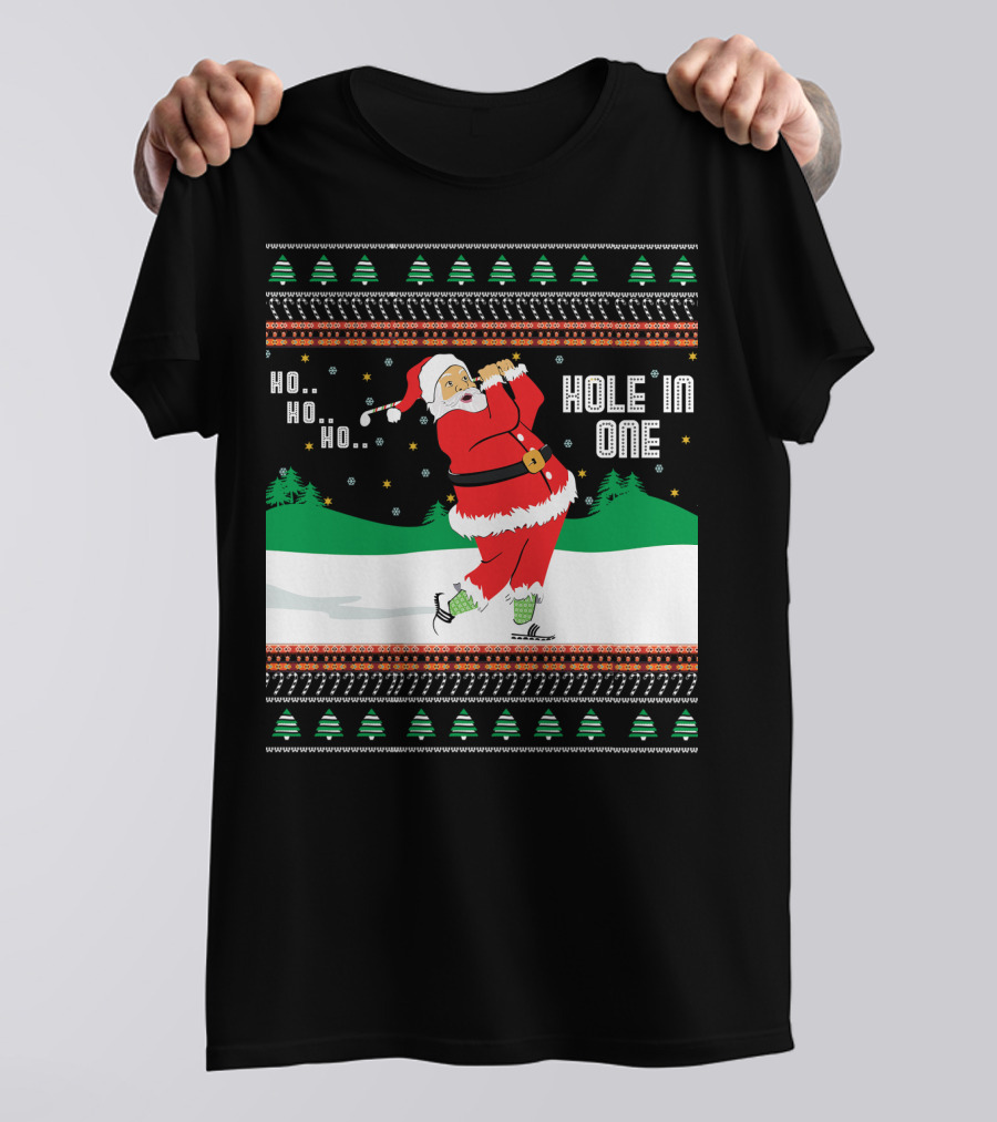 Ho Ho Ho Santa Hole In One Golf Jumper T-Shirt
