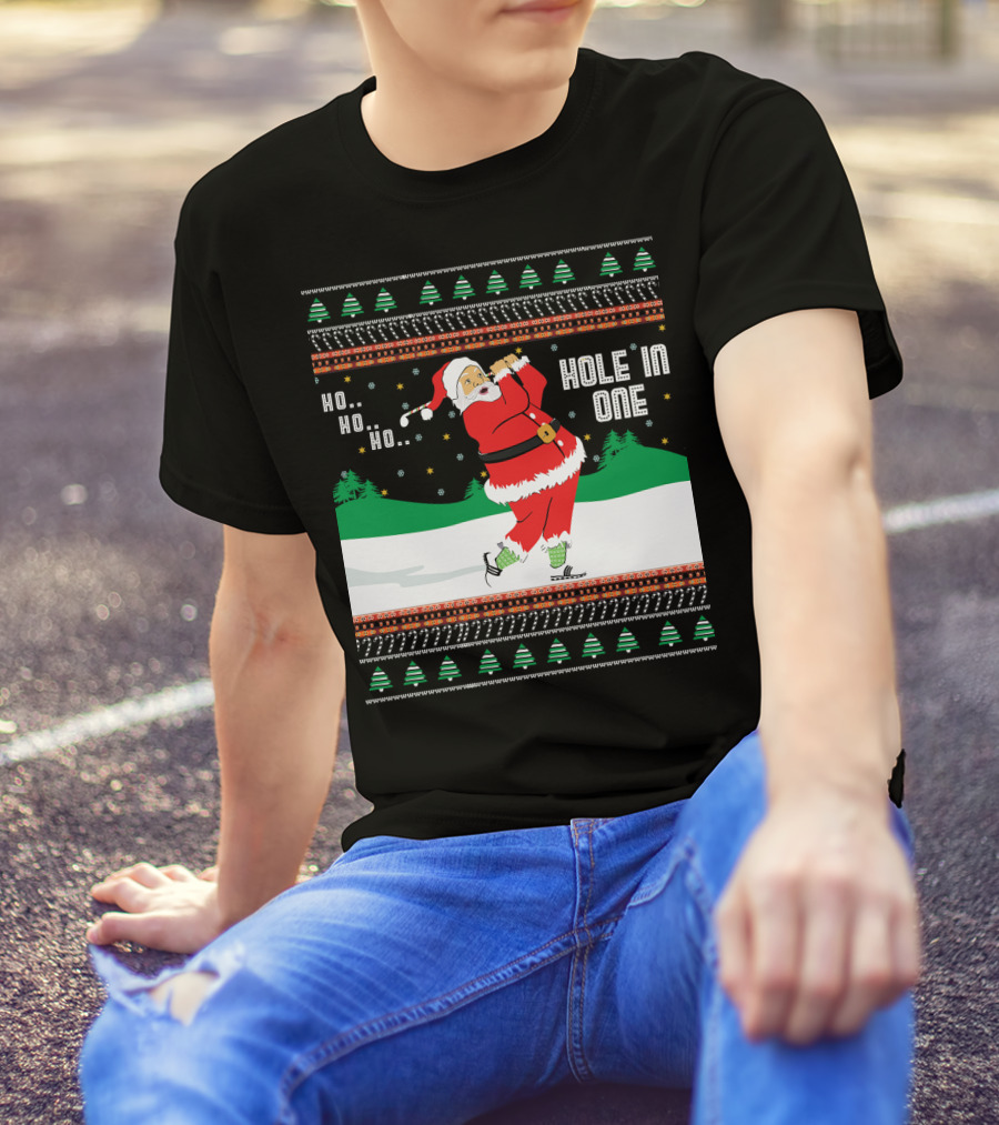 Ho Ho Ho Santa Hole In One Golf Jumper T-Shirt