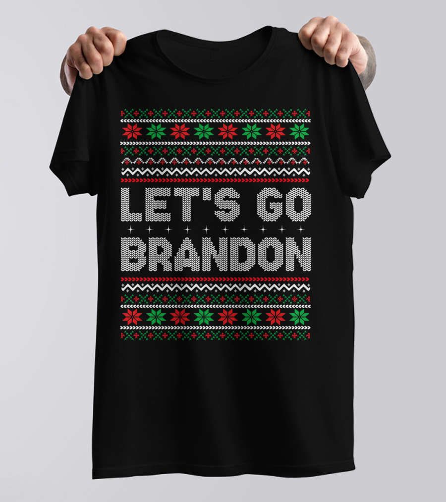 Let's Go Brandon Christmas Knit T-Shirt
