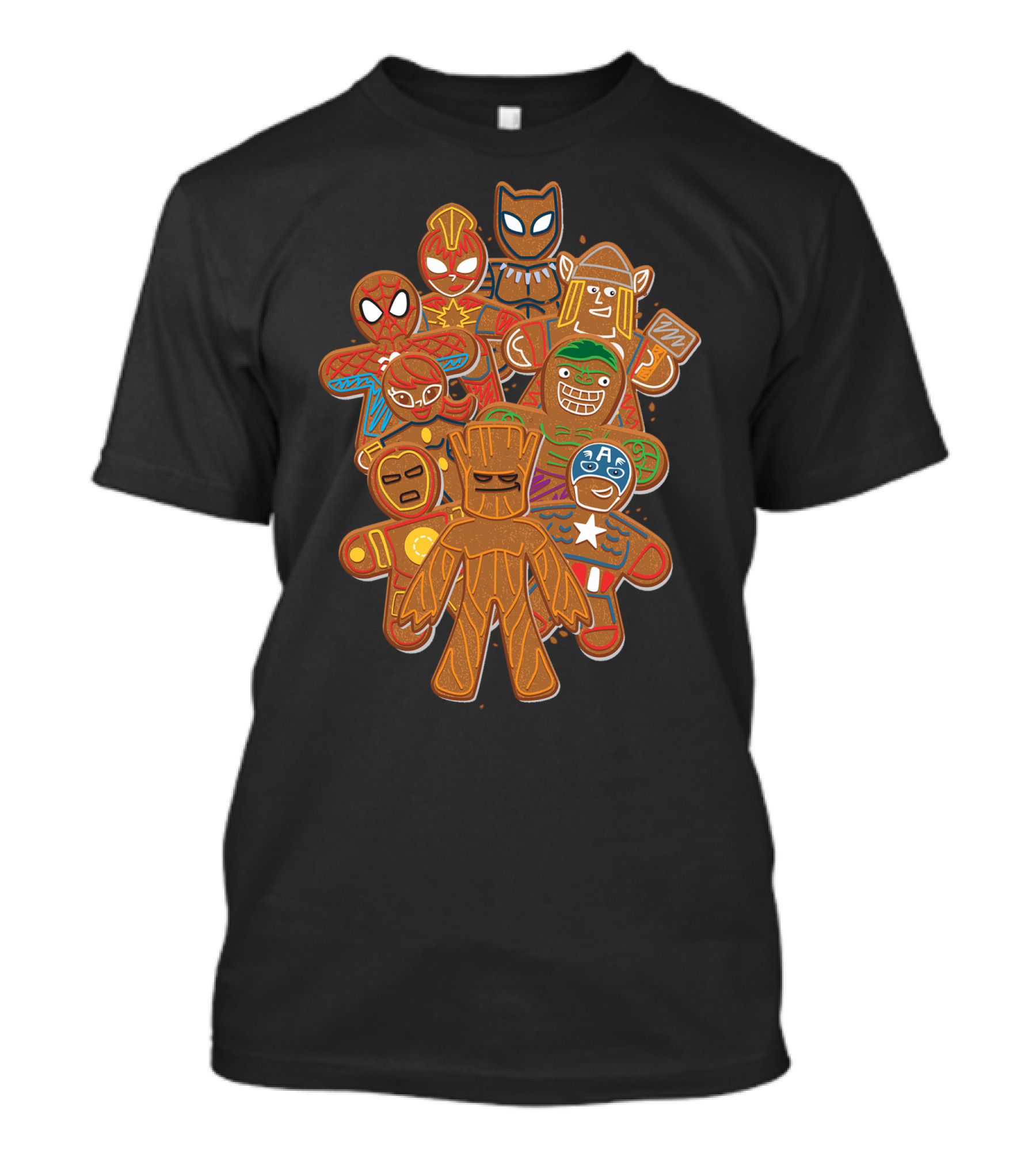 Marvel Avengers Gingerbread Cookies Heroes Collection T-Shirt