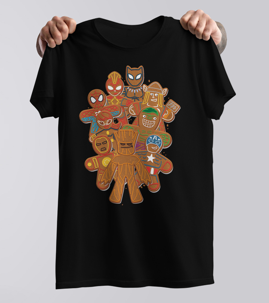 Marvel Avengers Gingerbread Cookies Heroes Collection T-Shirt