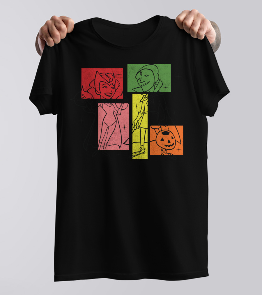 Marvel WandaVision Wanda Vision 50s Halloween Retro Style Characters T-Shirt