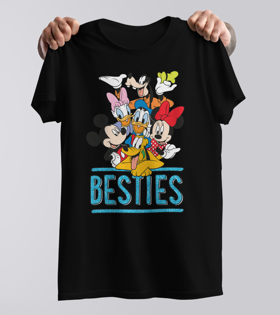 Disney Besties Mickey Minnie Donald Daisy Goofy Pluto T-Shirt