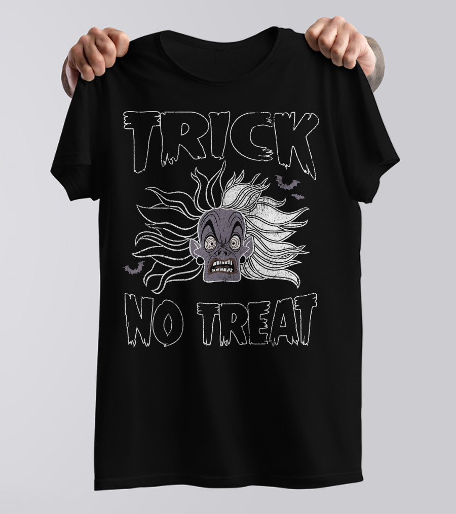 Disney Cruella Trick No Treat Halloween Bats T-Shirt