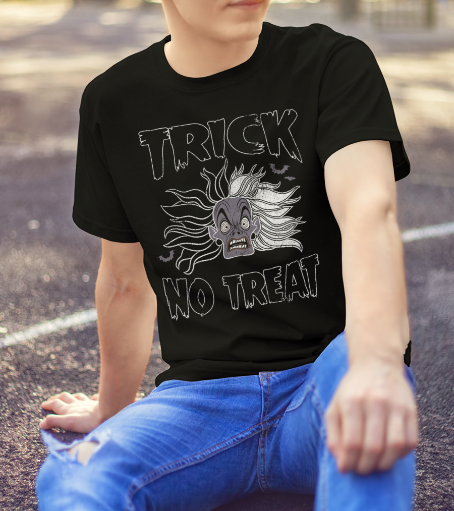 Disney Cruella Trick No Treat Halloween Bats T-Shirt