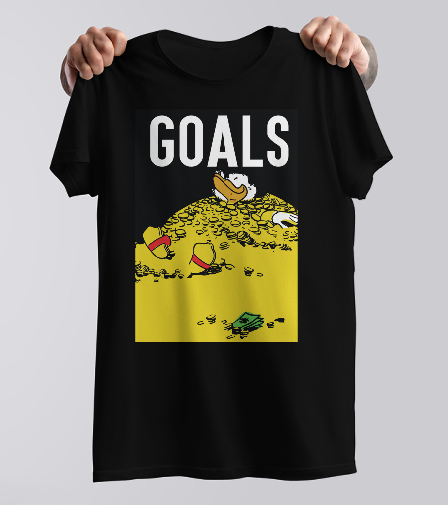 Disney Duck Tales Scrooge Goals Money Pile T-Shirt
