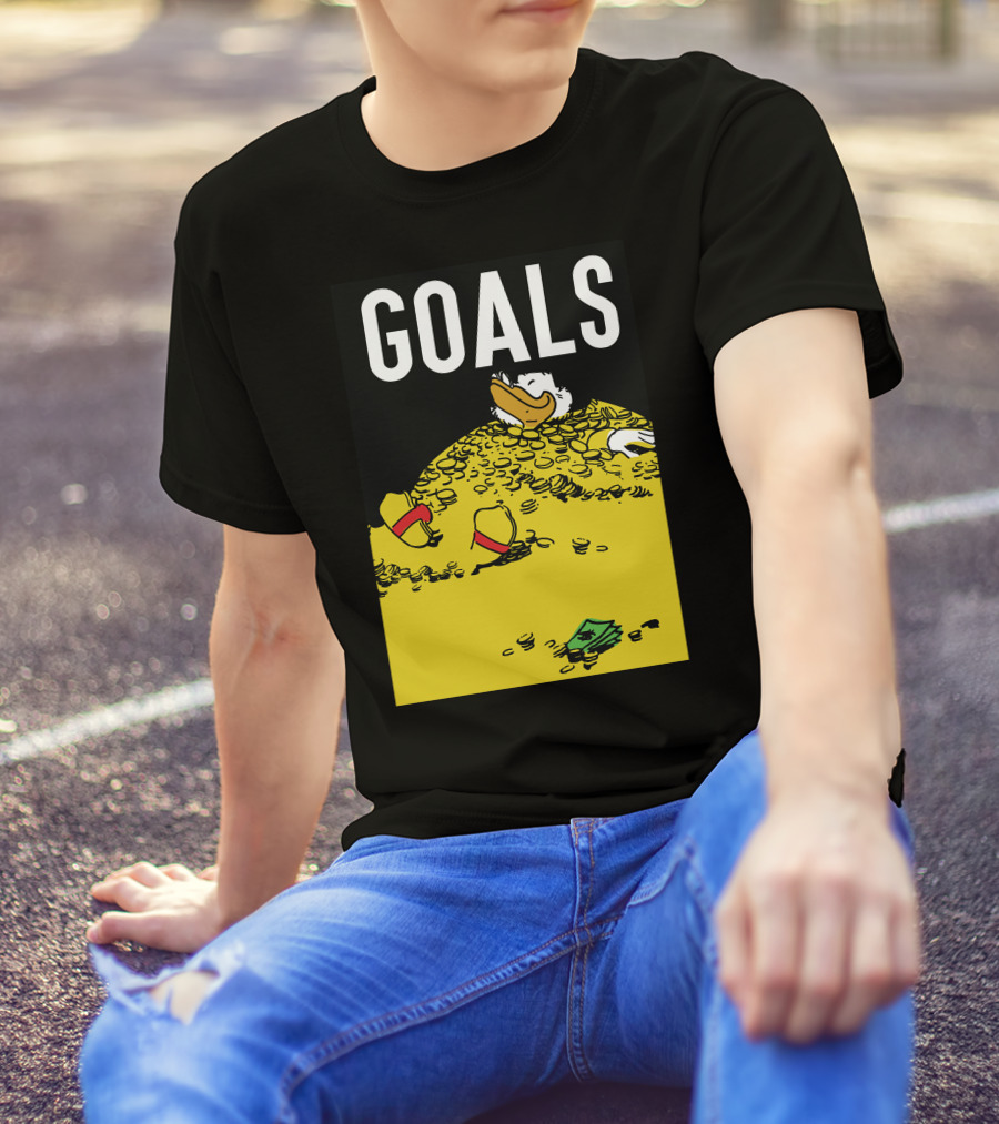 Disney Duck Tales Scrooge Goals Money Pile T-Shirt