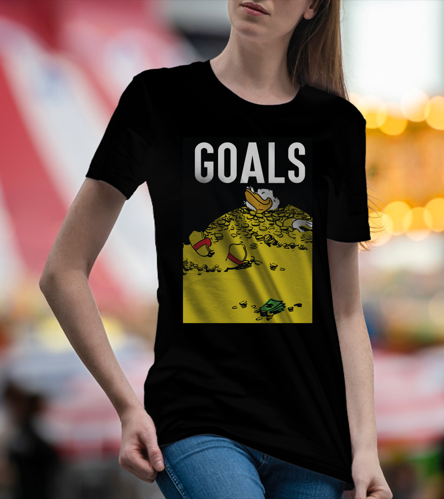 Disney Duck Tales Scrooge Goals Money Pile T-Shirt