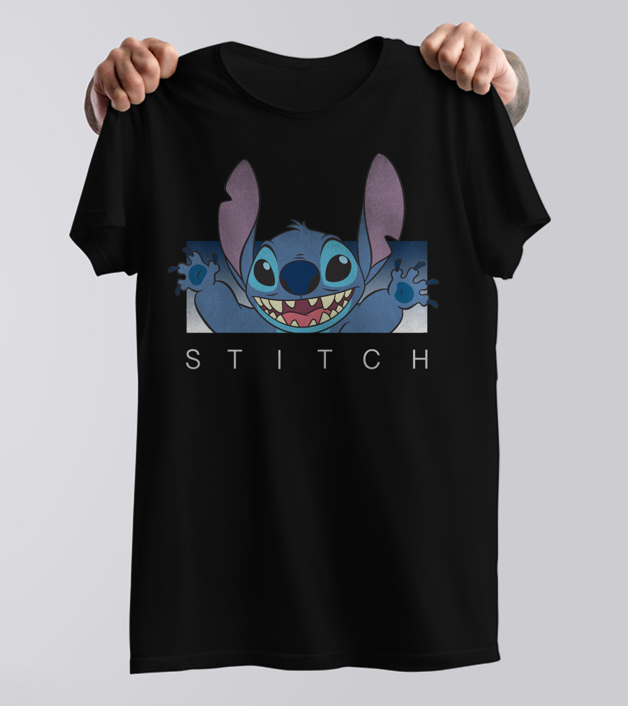 Stitch Disney Character With Big Smile And Outstretched Arms T-Shirt