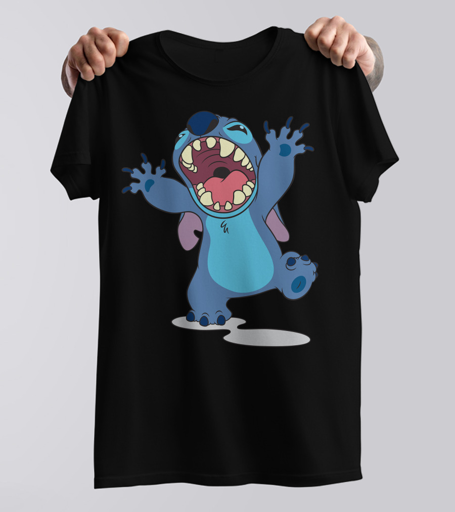 Disney Lilo And Stitch Energetic Roar Character Image T-Shirt