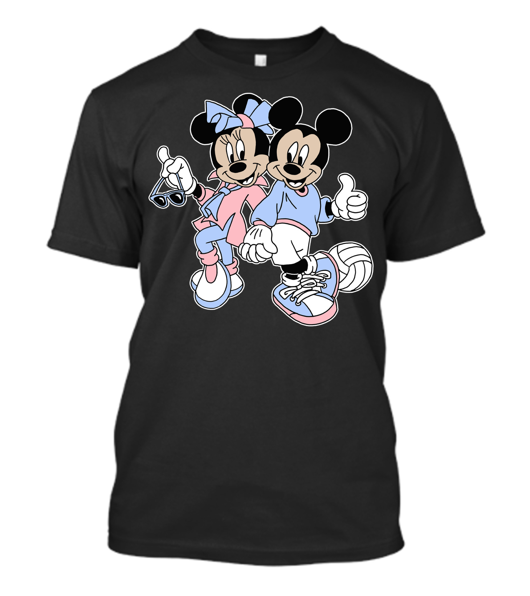 Disney Mickey And Minnie Volleyball Sports Duo T-Shirt