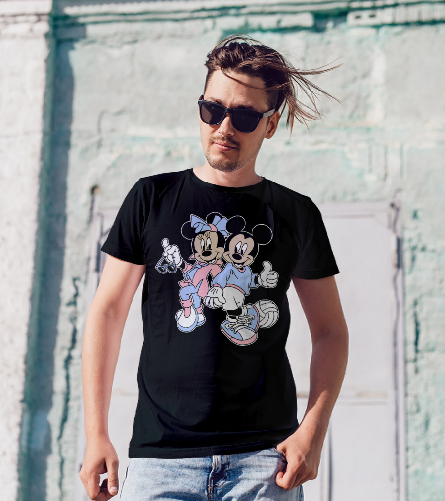 Disney Mickey And Minnie Volleyball Sports Duo T-Shirt