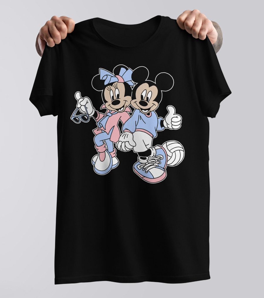 Disney Mickey And Minnie Volleyball Sports Duo T-Shirt