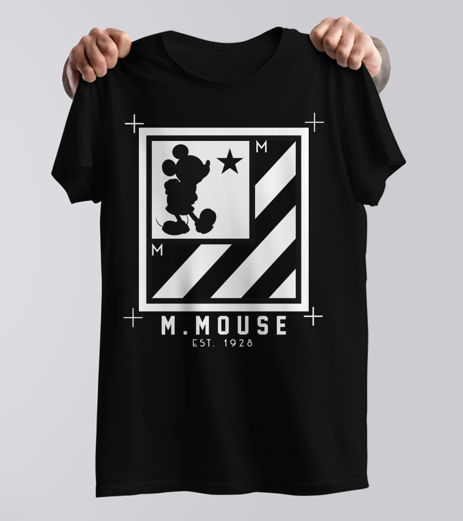 Mickey Mouse M.MOUSE Est. 1928 Star Stripes Box T-Shirt
