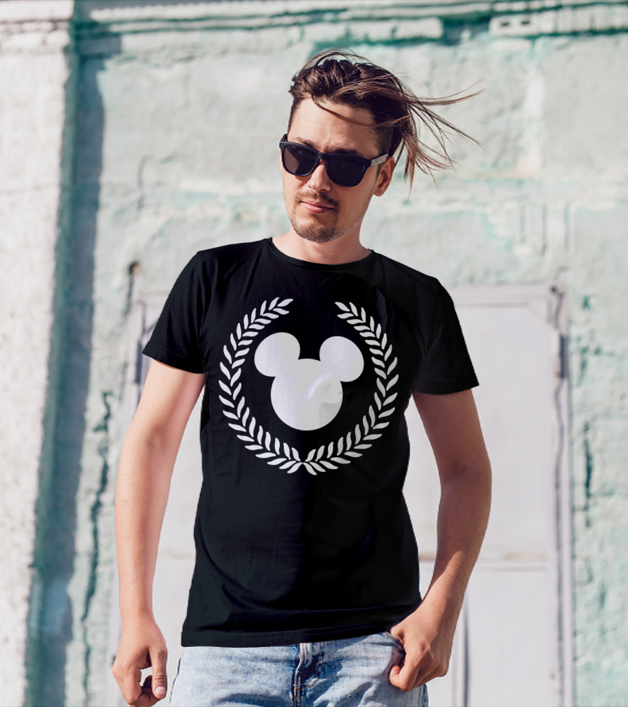 Disney Mickey Mouse Laurel Wreath Icon Collegiate T-Shirt