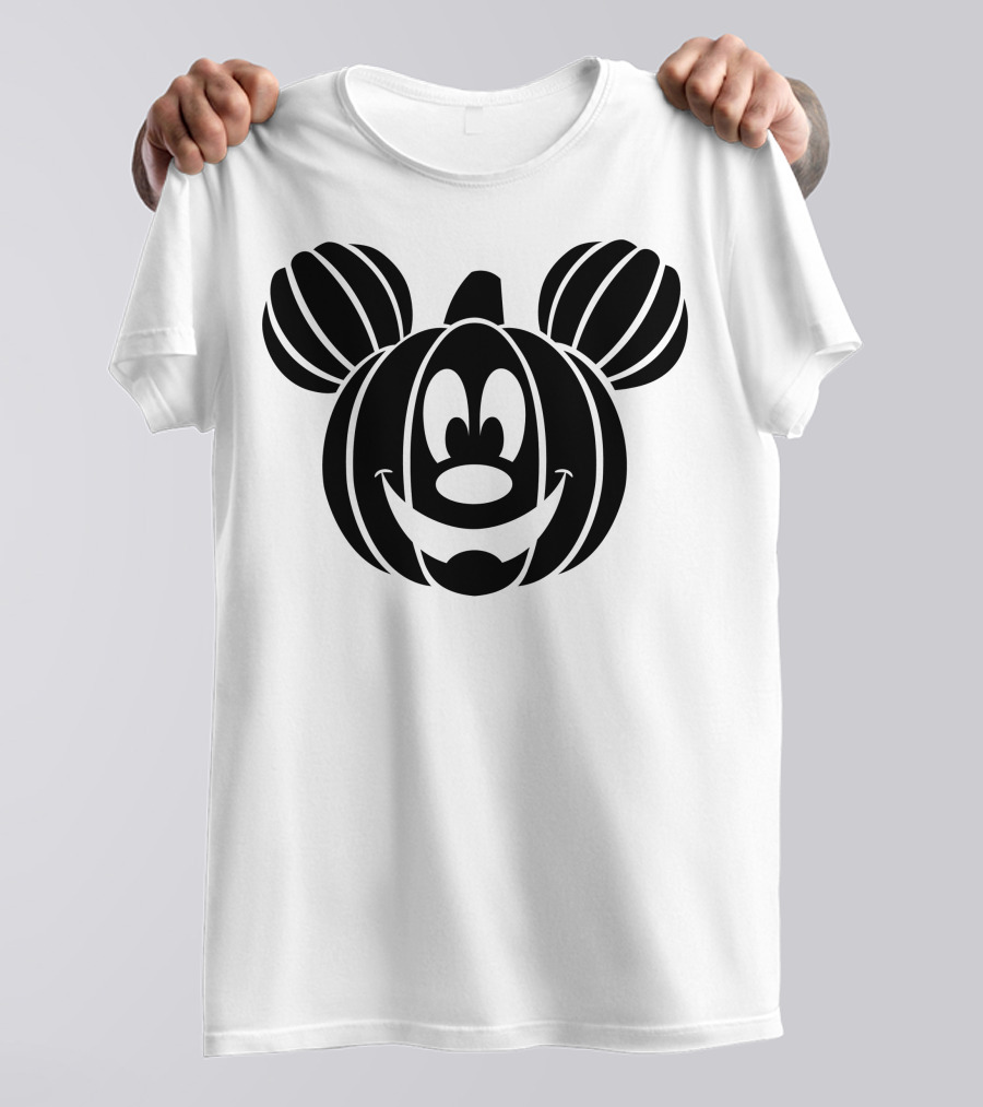 Disney Mickey Mouse Halloween Pumpkin Face T-Shirt