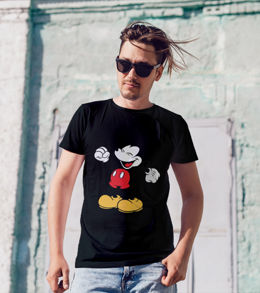 Mickey Mouse Classic Cheerful Disney Character T-Shirt