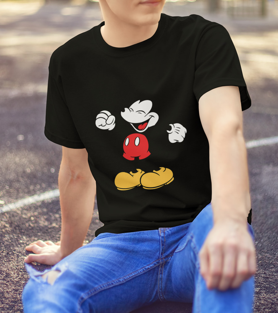 Mickey Mouse Classic Cheerful Disney Character T-Shirt