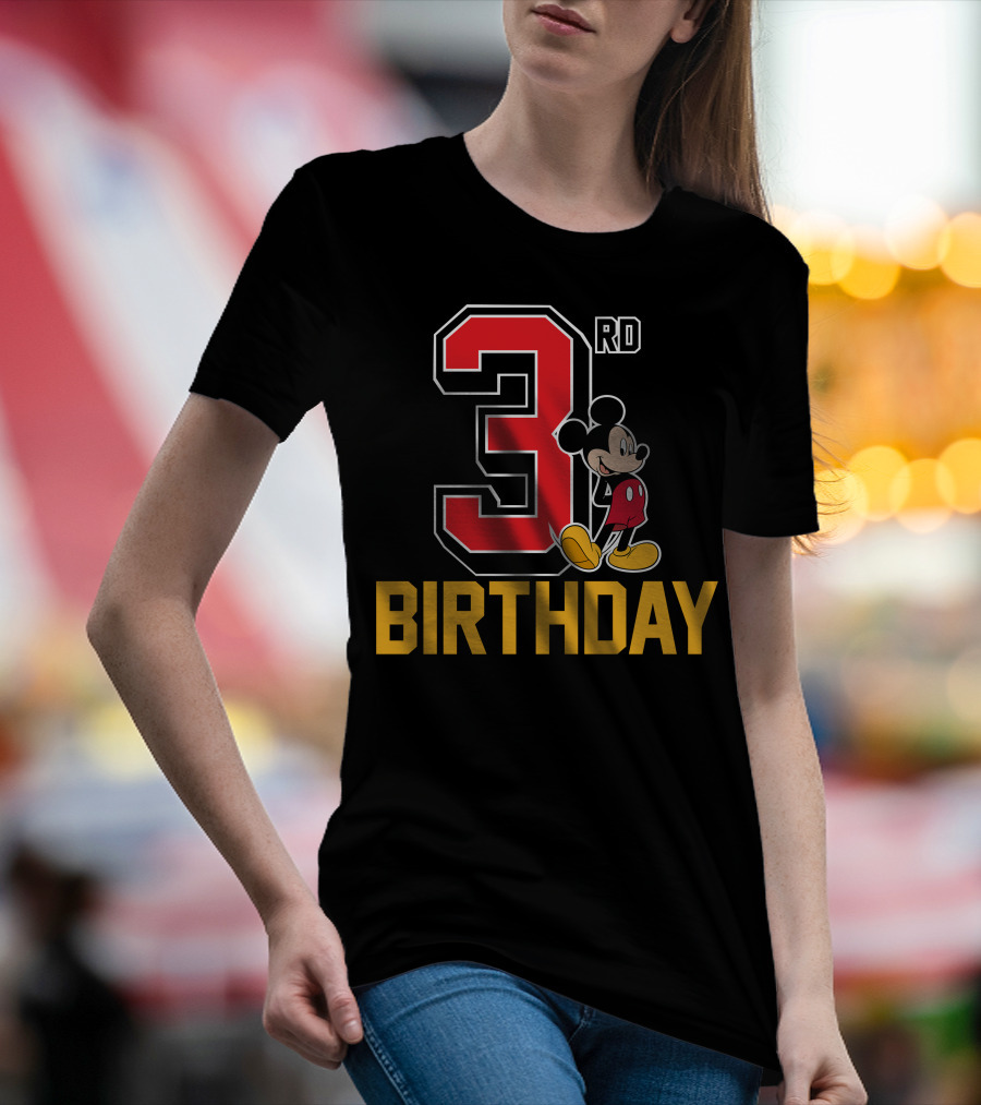 Mickey Mouse 3rd Birthday Celebration With Disney Style And Classic T-Shirt