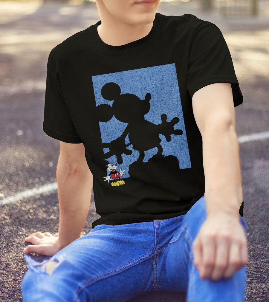 Disney Mickey Mouse Shadow Classic Iconic Pose T-Shirt