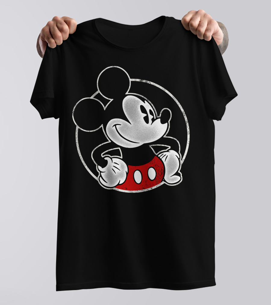 Disney Mickey Mouse Classic Retro Circle T-Shirt
