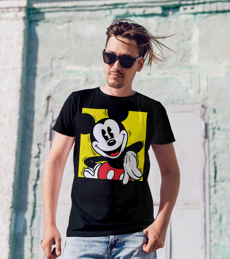 Mickey Mouse Vintage Yellow Frame Disney T-Shirt