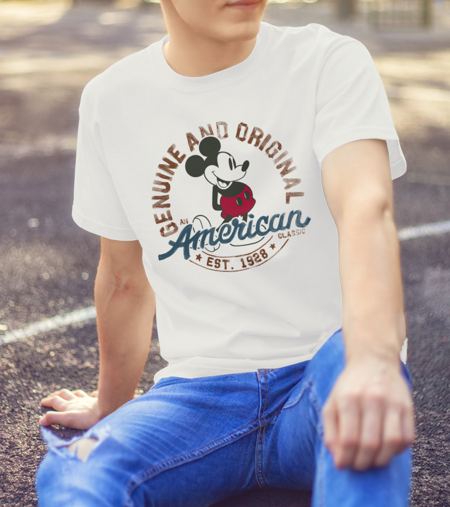 Genuine And Original Disney Mickey An American Classic Est. 1928 T-Shirt