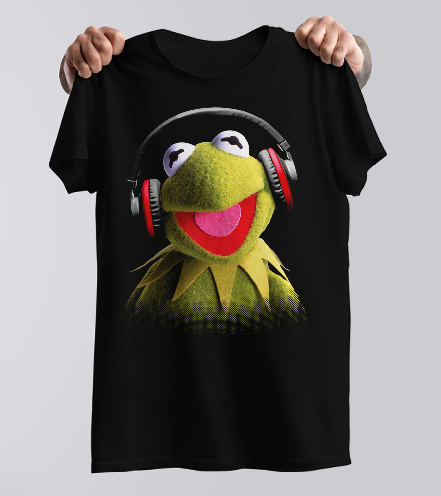 Disney Muppet Babies Kermit Headphones Retro T-Shirt