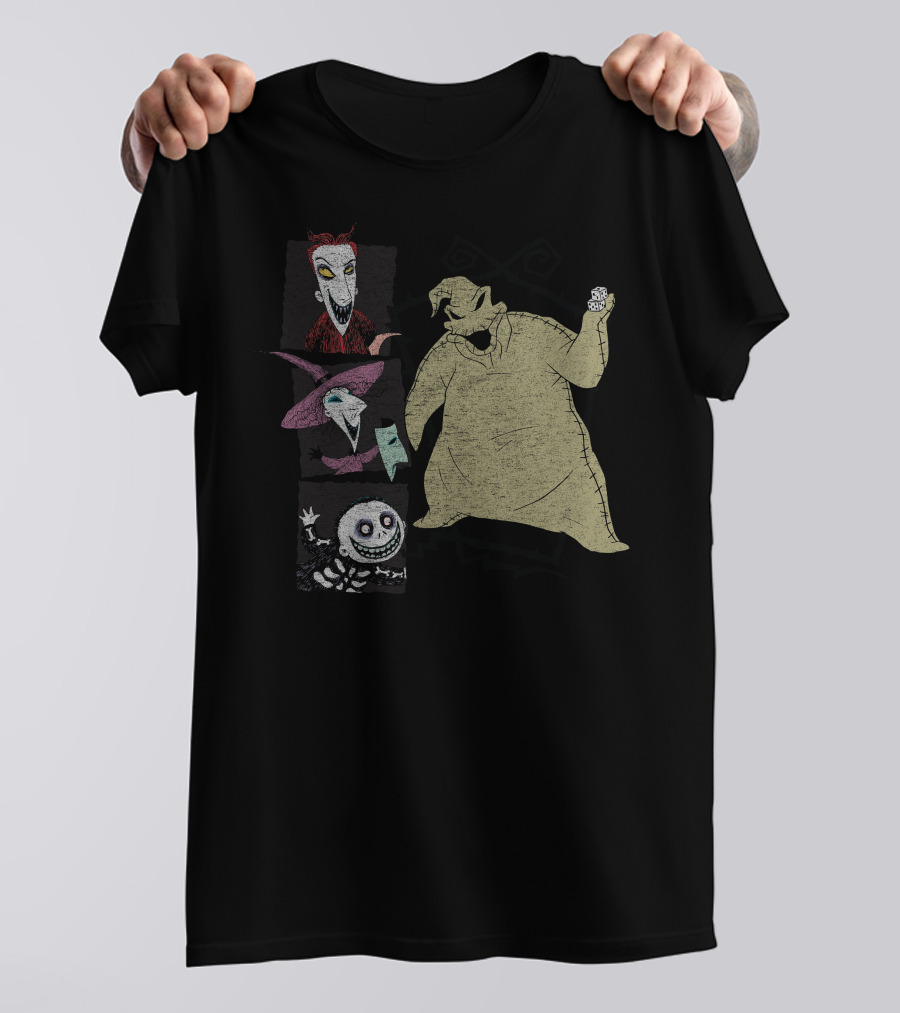 Disney Nightmare Before Xmas Oogie Boogie Characters Group T-Shirt