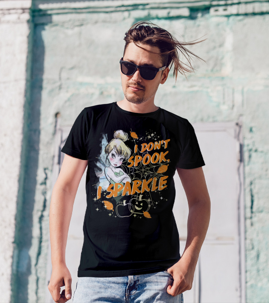 I Don't Spook I Sparkle Disney Peter Pan Tinkerbell Halloween T-Shirt
