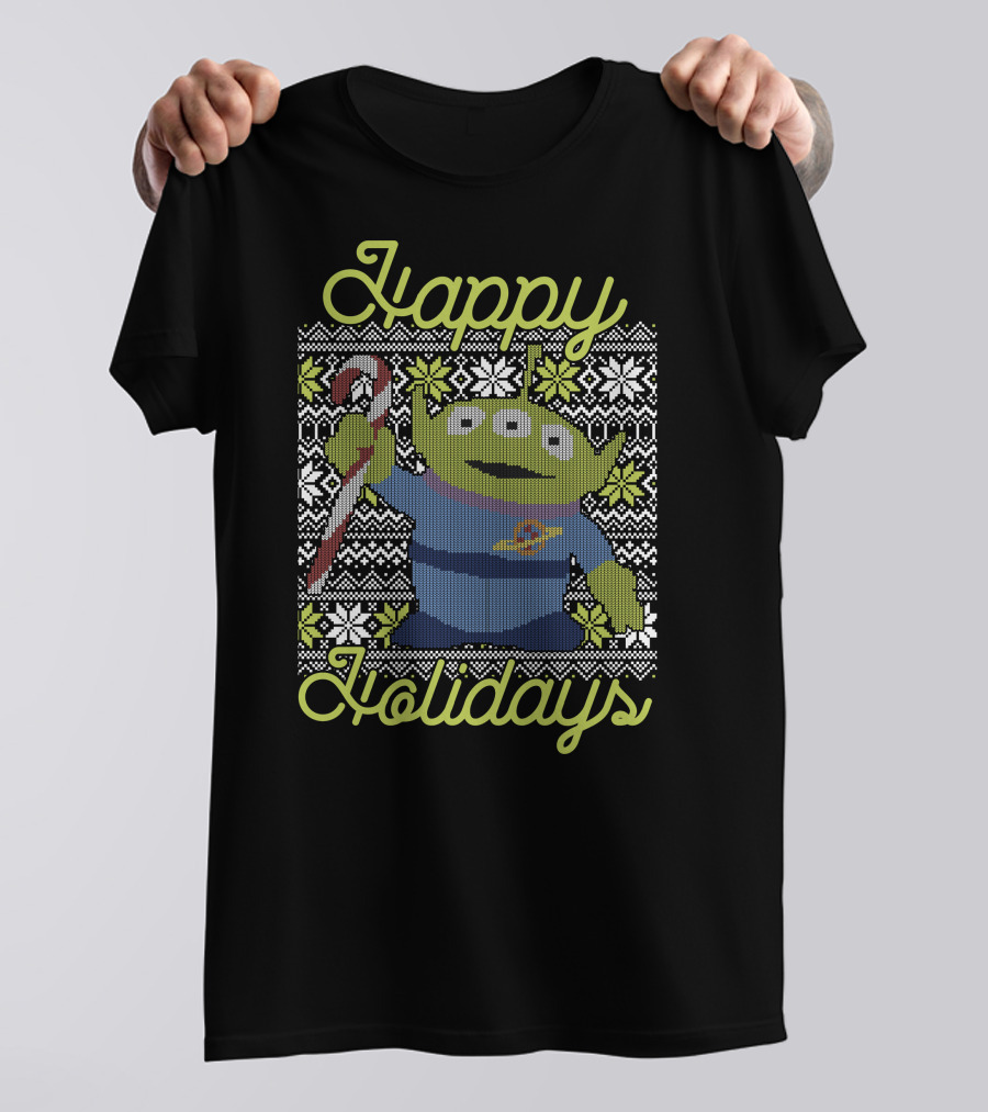 Happy Holidays Disney Pixar Toy Story Alien Ugly Xmas T-Shirt